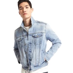 Gap 1969 Icon Stretch Denim Jacket in Light Blue Wash Men's Size S